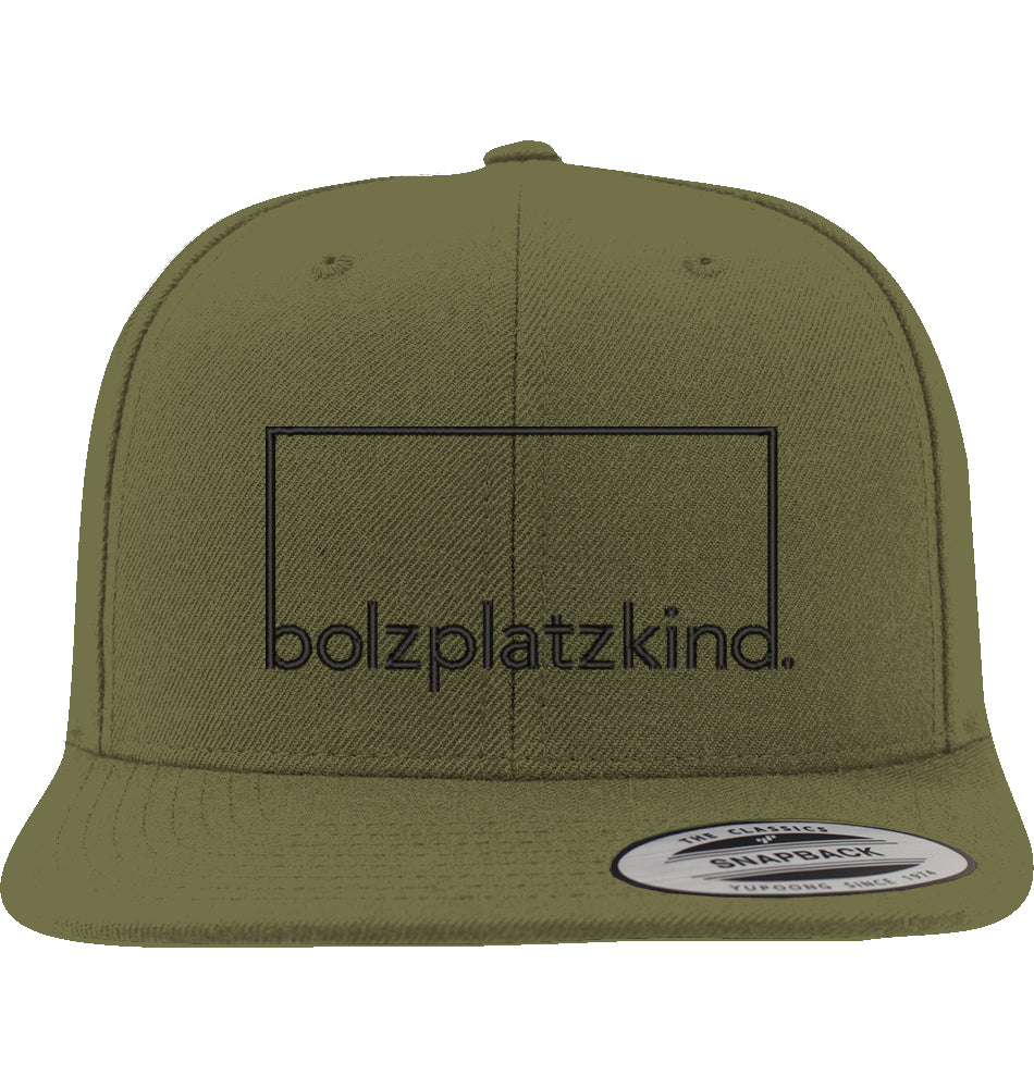 Classic Snapback Cap Khaki Schwarz