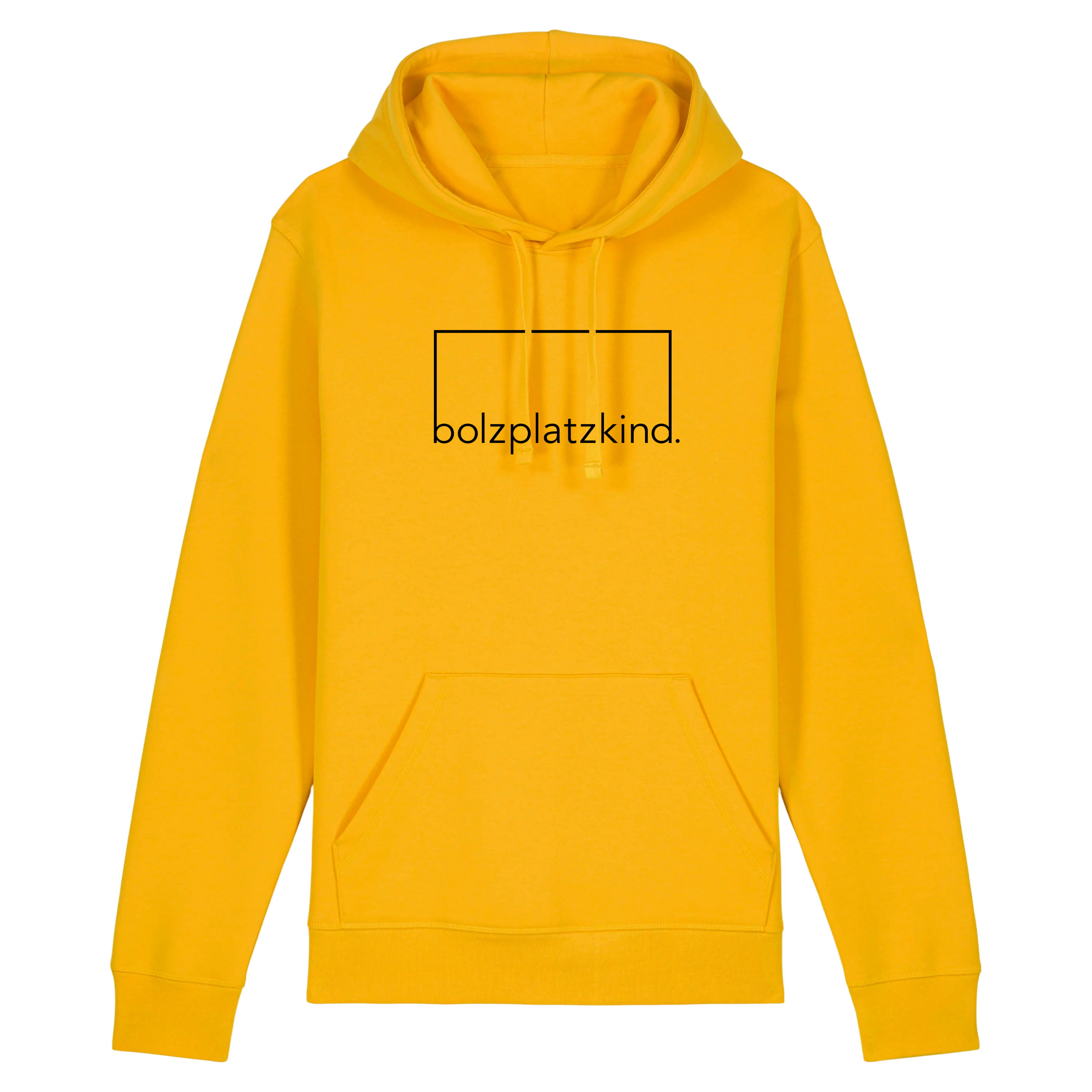 Bolzplatzkind "Selbstliebe" Hoodie gelb/schwarz